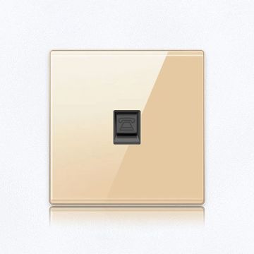 Розетка TEL | золотая