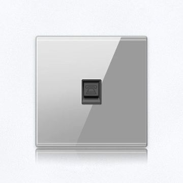 Розетка TEL | серая